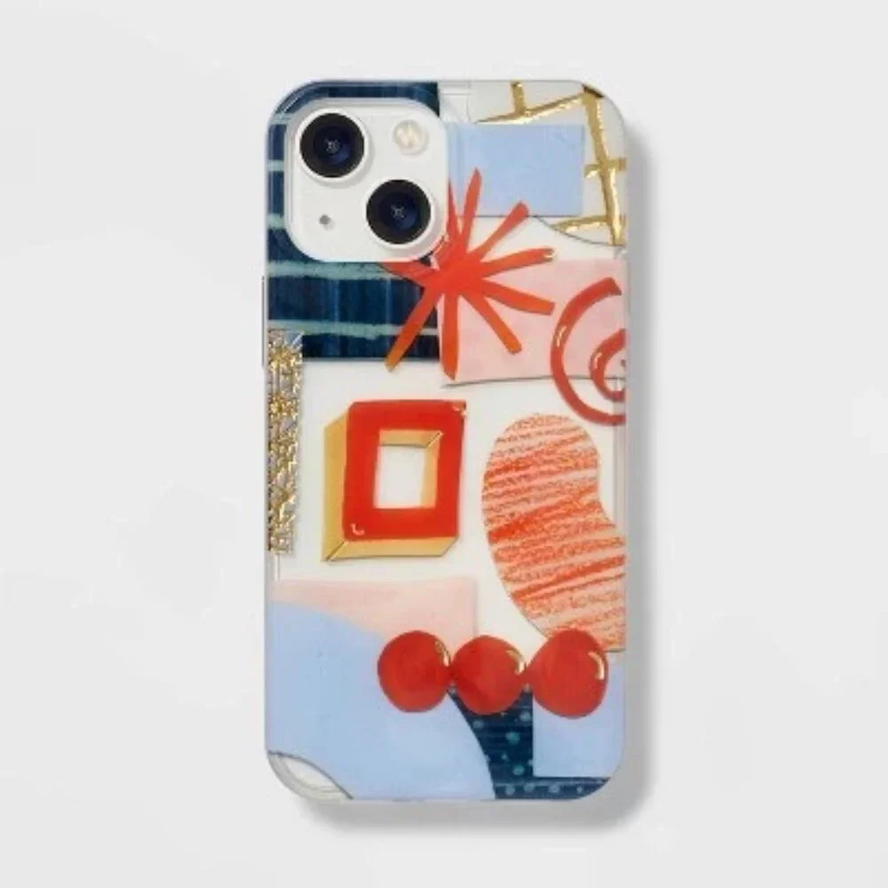 *3 FOR $9* NEW Apple iPhone 14 & 13 Case heyday Aliyah Salmon Clear abstract NIB